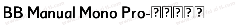 BB Manual Mono Pro字体转换